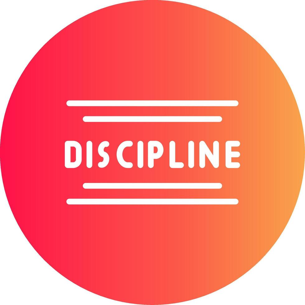 Discipline Creative Icon Design vector