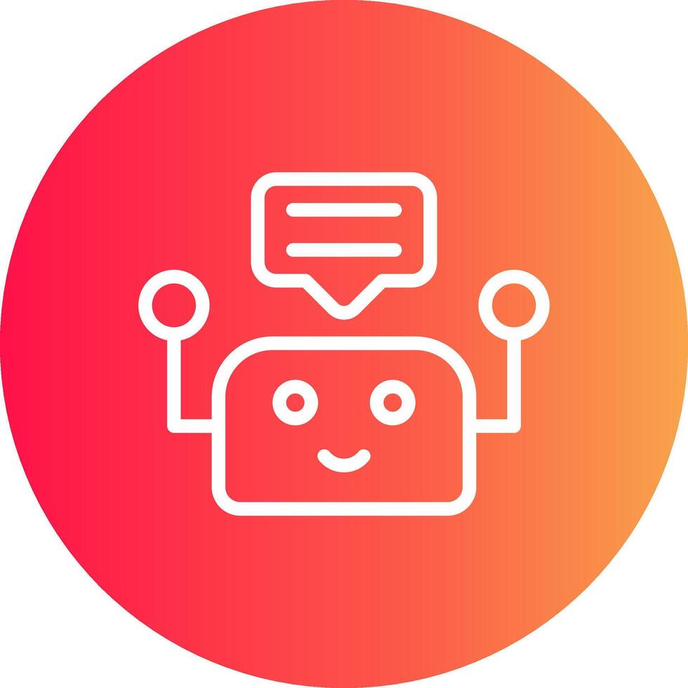 Chatbot Creative Icon Design vector
