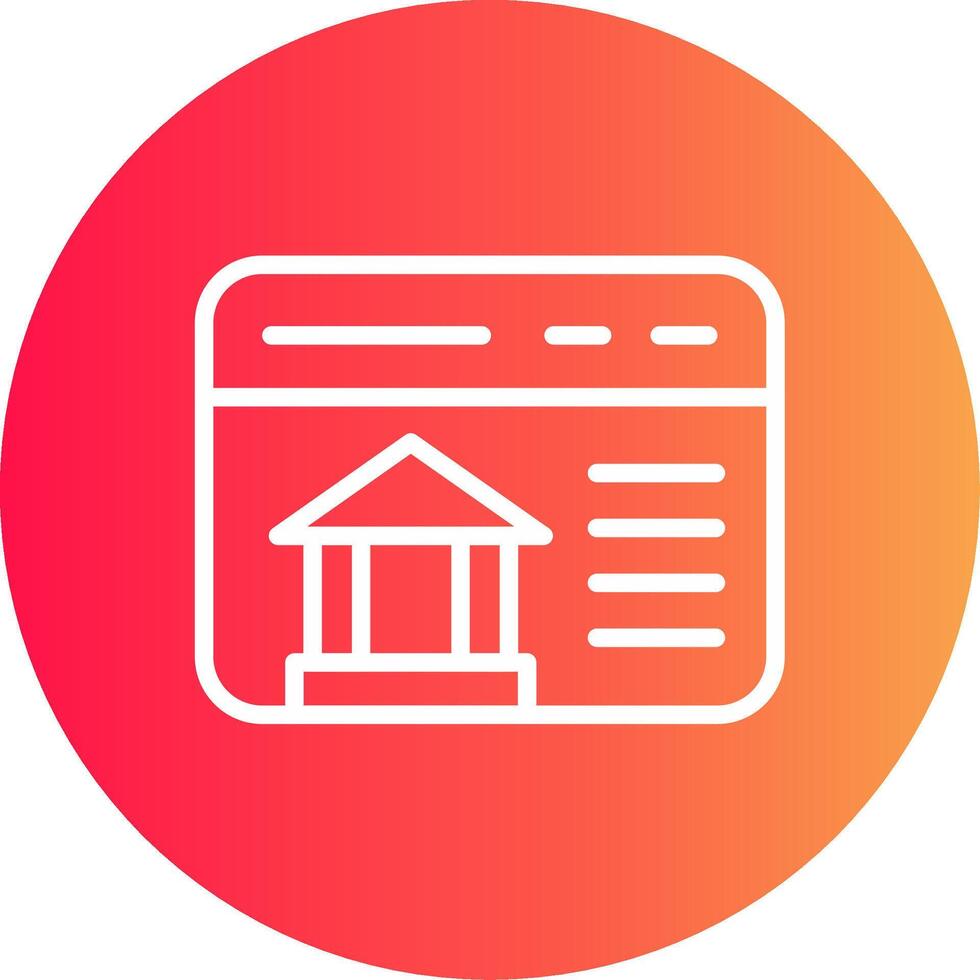diseño de icono creativo de banca en línea vector