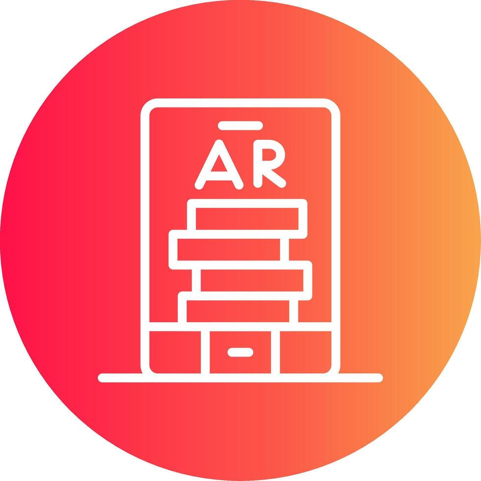 Ar Tumbling Blocks Creative Icon Design vector