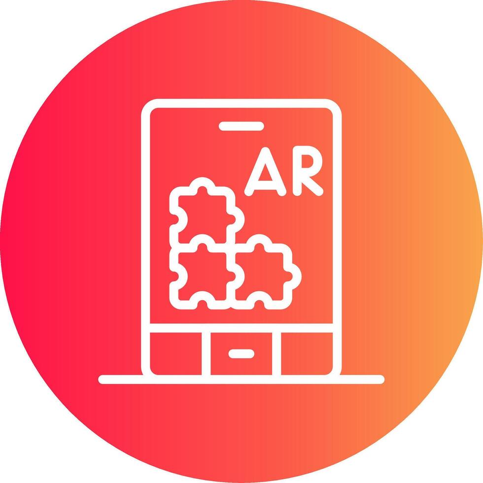 Ar Puzzle Creative Icon Design vector