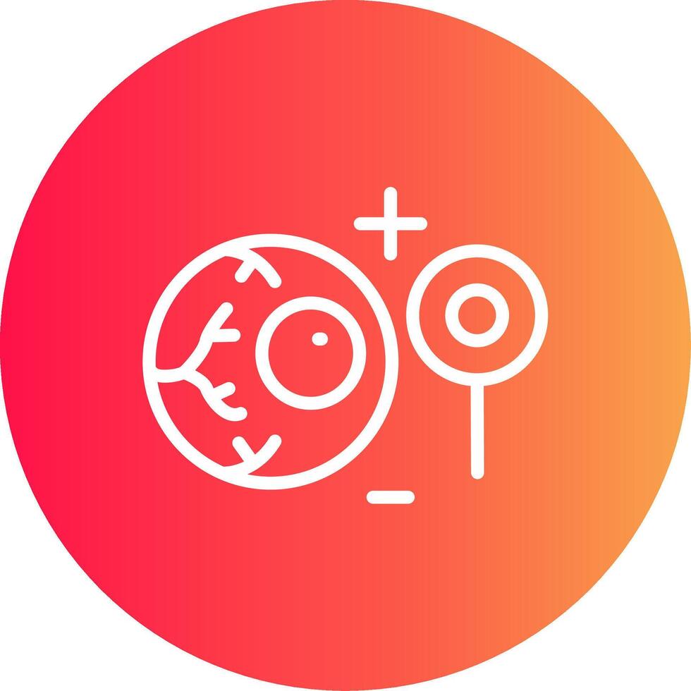 Manual Eye Examination Creative Icon Design vector