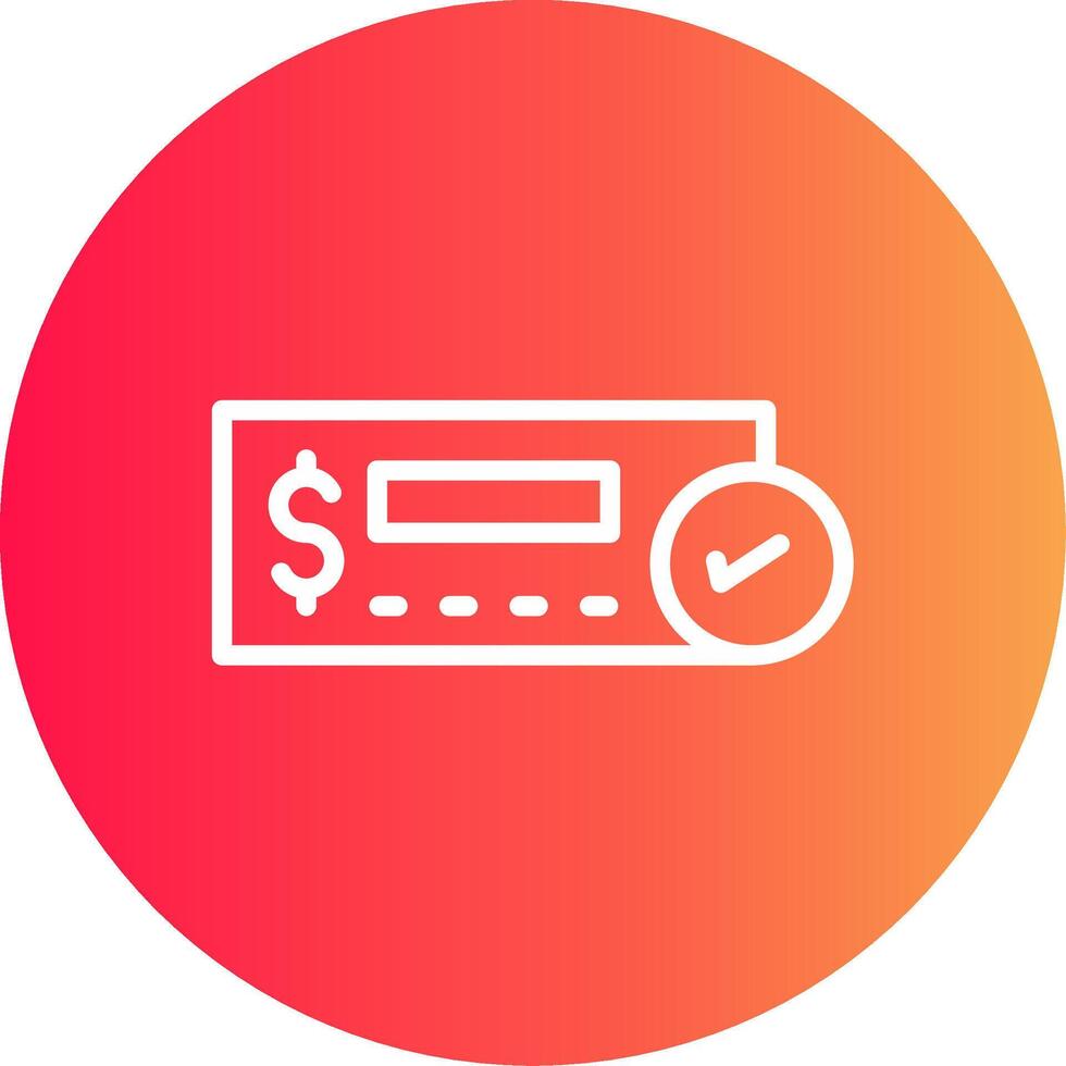 Cheque Deposit Creative Icon Design vector