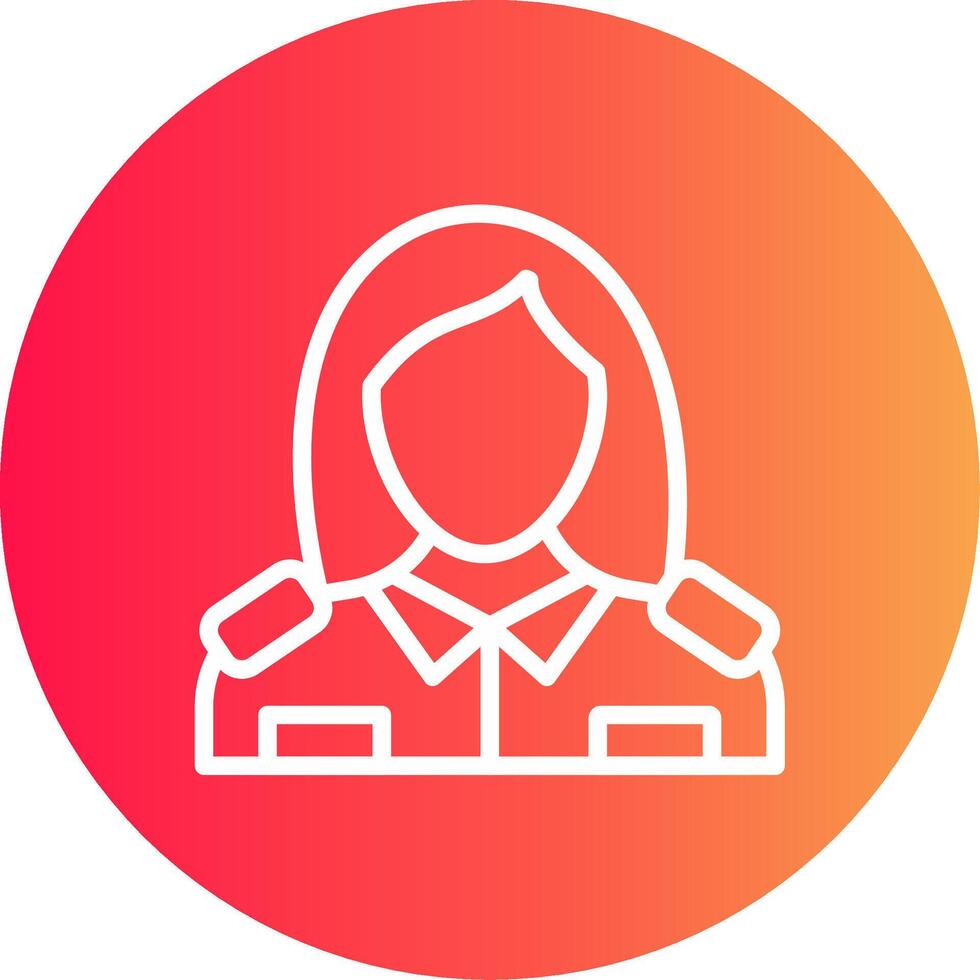Lady Police Creative Icon Design vector