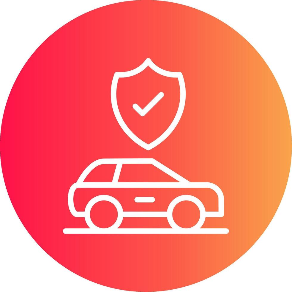 Car Insurance Creative Icon Design vector