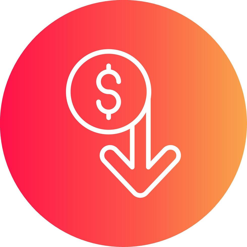 Capitalized Cost Reduction Creative Icon Design vector