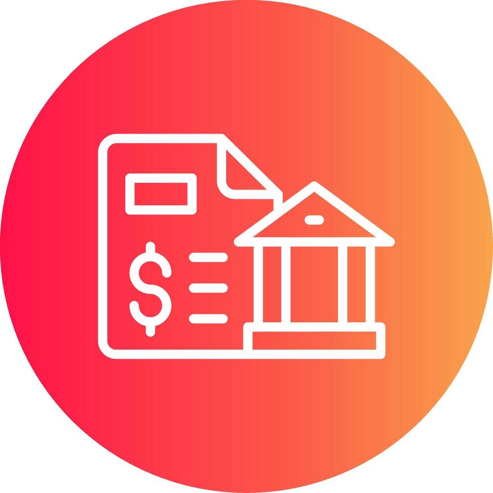 banco declaración creativo icono diseño vector