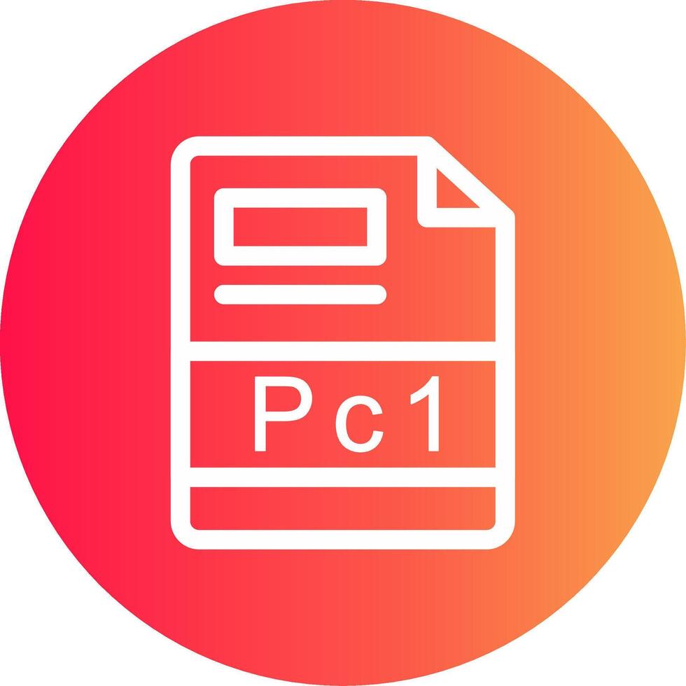 PC1 Creative Icon Design vector