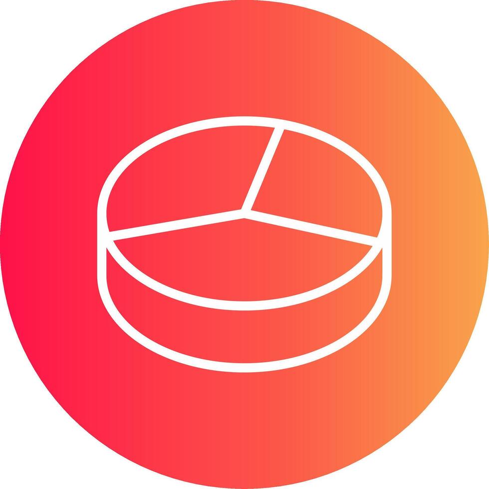 3D Pie Creative Icon Design vector