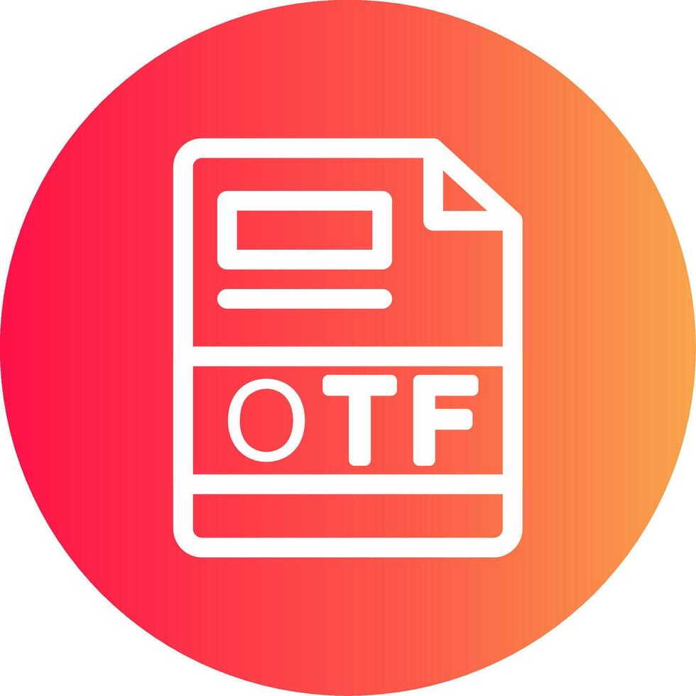 otf creativo icono diseño vector