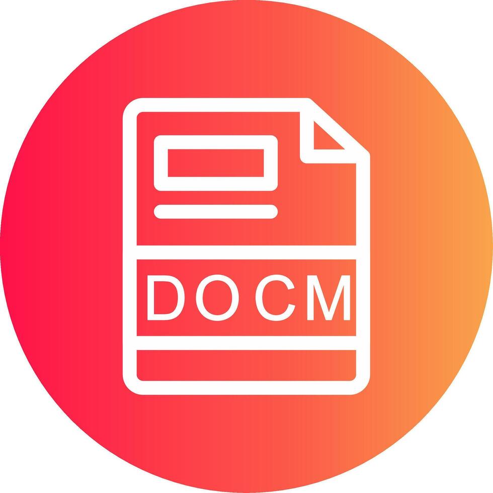 DOCM Creative Icon Design vector