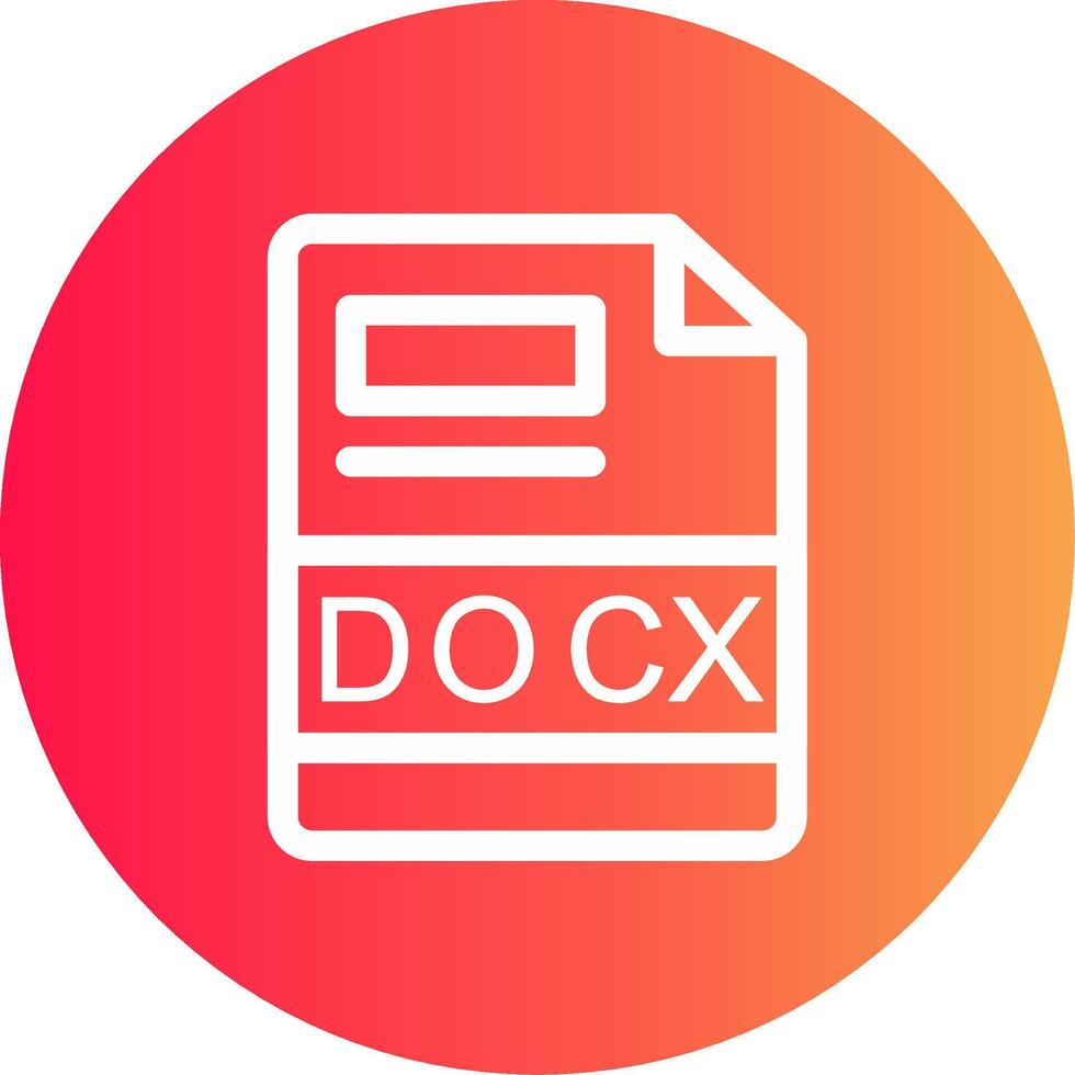 DOCX Creative Icon Design vector