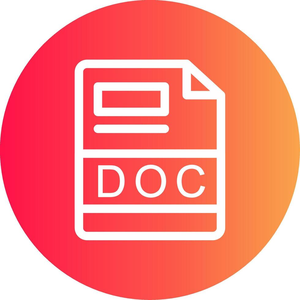 DOC Creative Icon Design vector