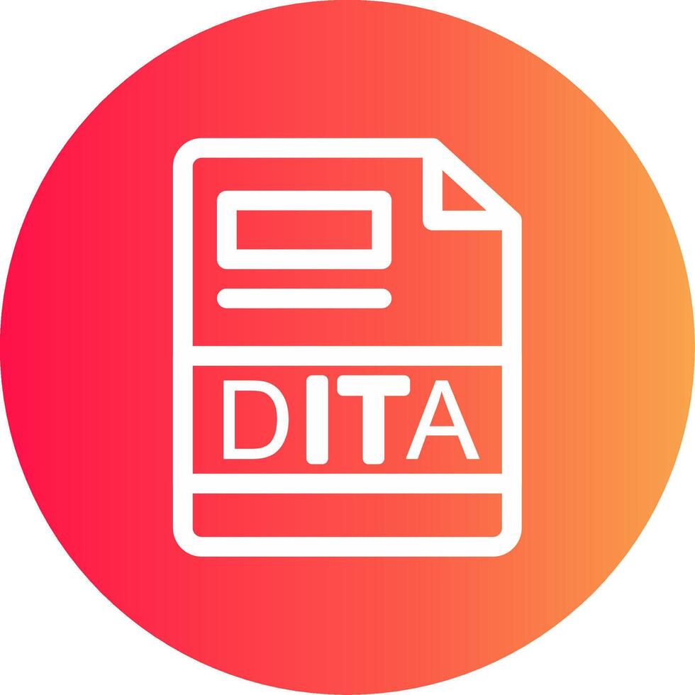 dita creativo icono diseño vector