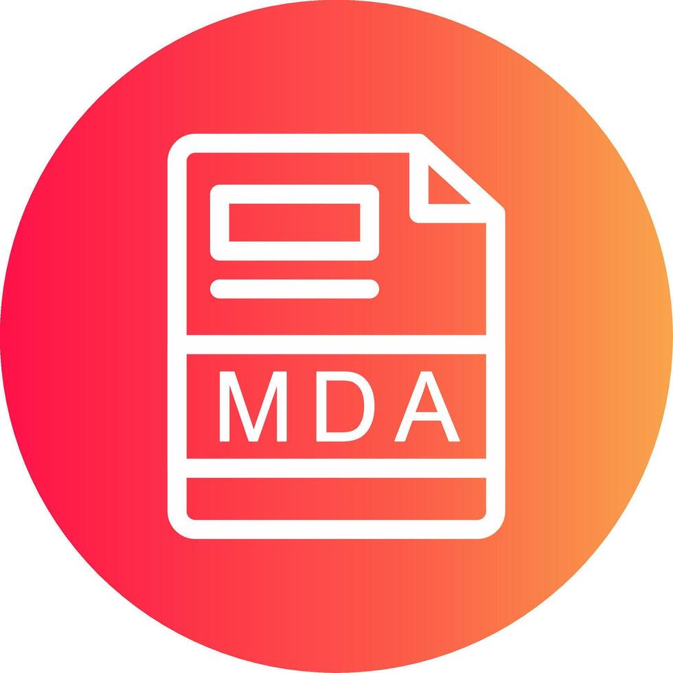 mda creativo icono diseño vector