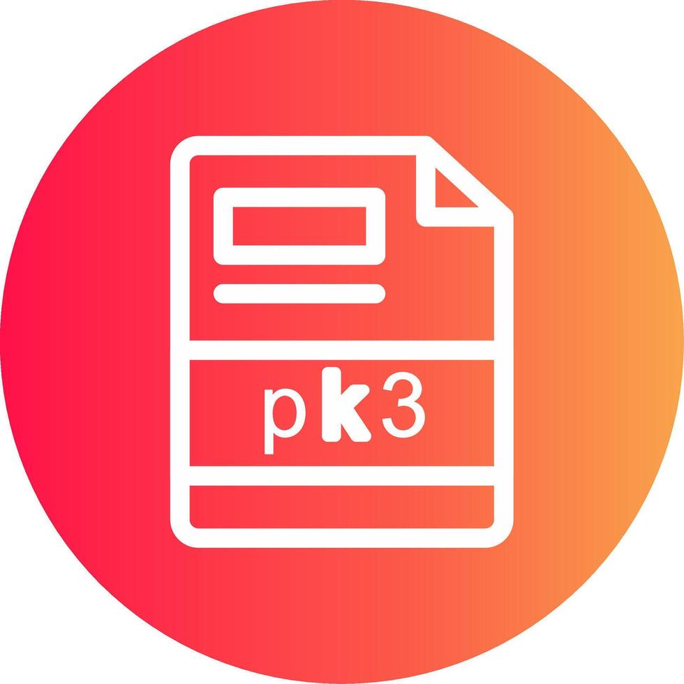 pk3 creativo icono diseño vector