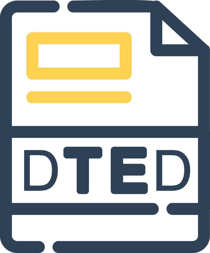 DTED Creative Icon Design vector