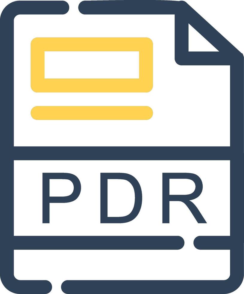 PDR Creative Icon Design vector