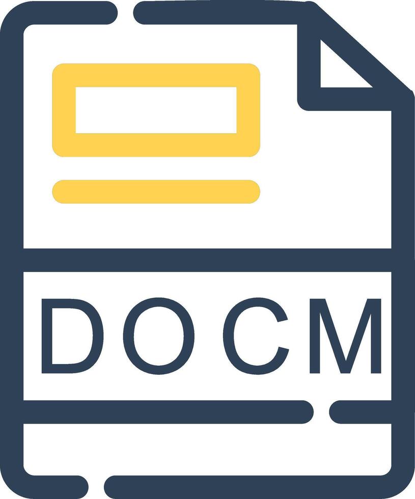 DOCM Creative Icon Design vector