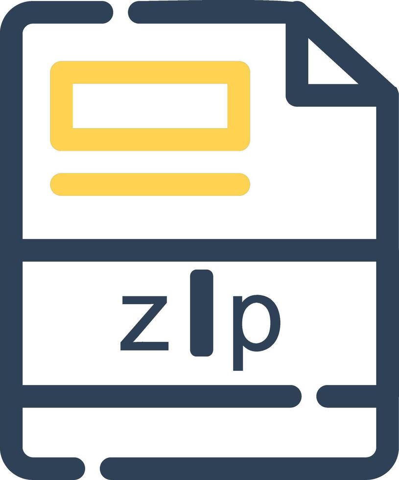 diseño de icono creativo zip vector