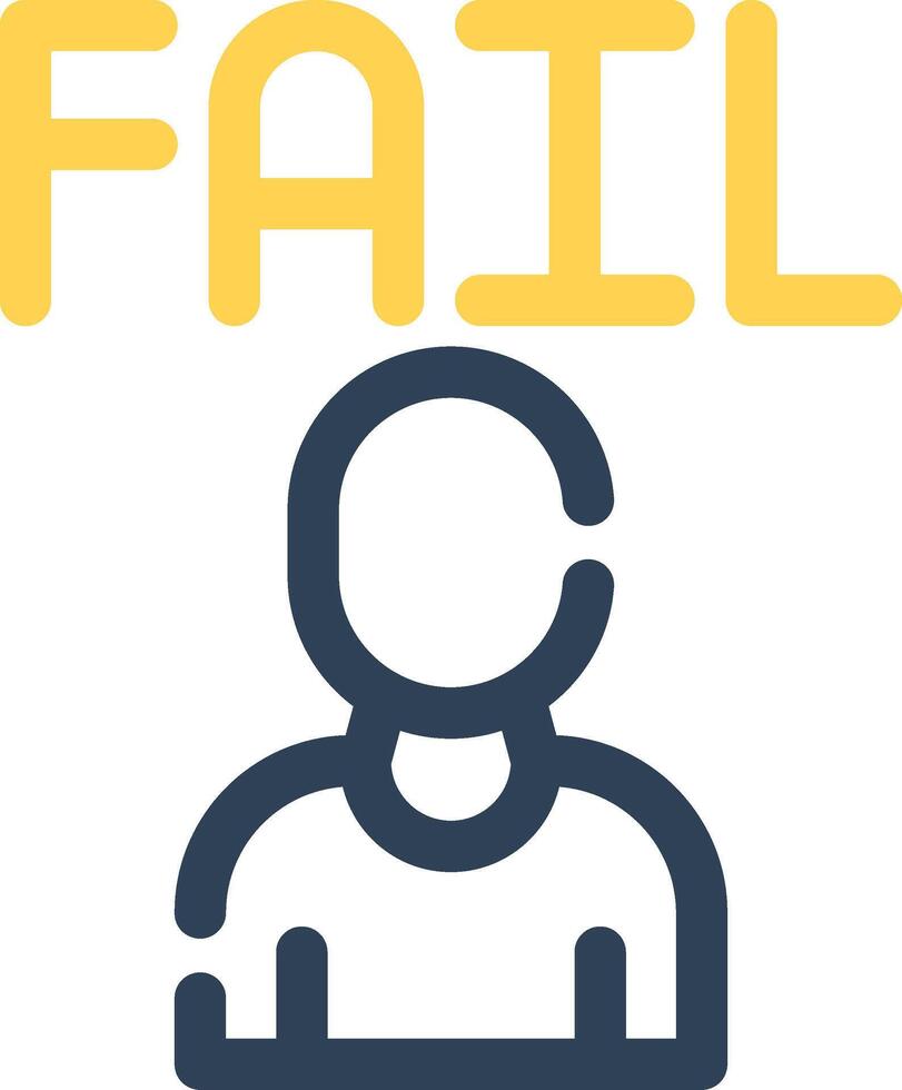 Fail Creative Icon Design vector