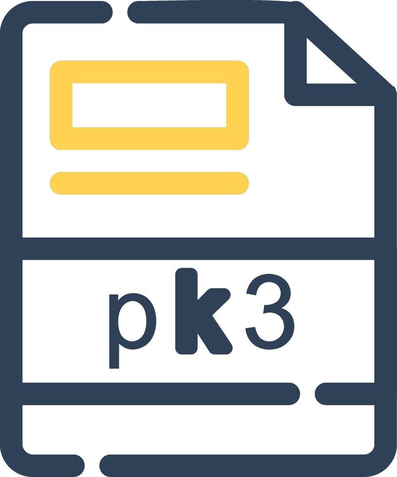 pk3 creativo icono diseño vector