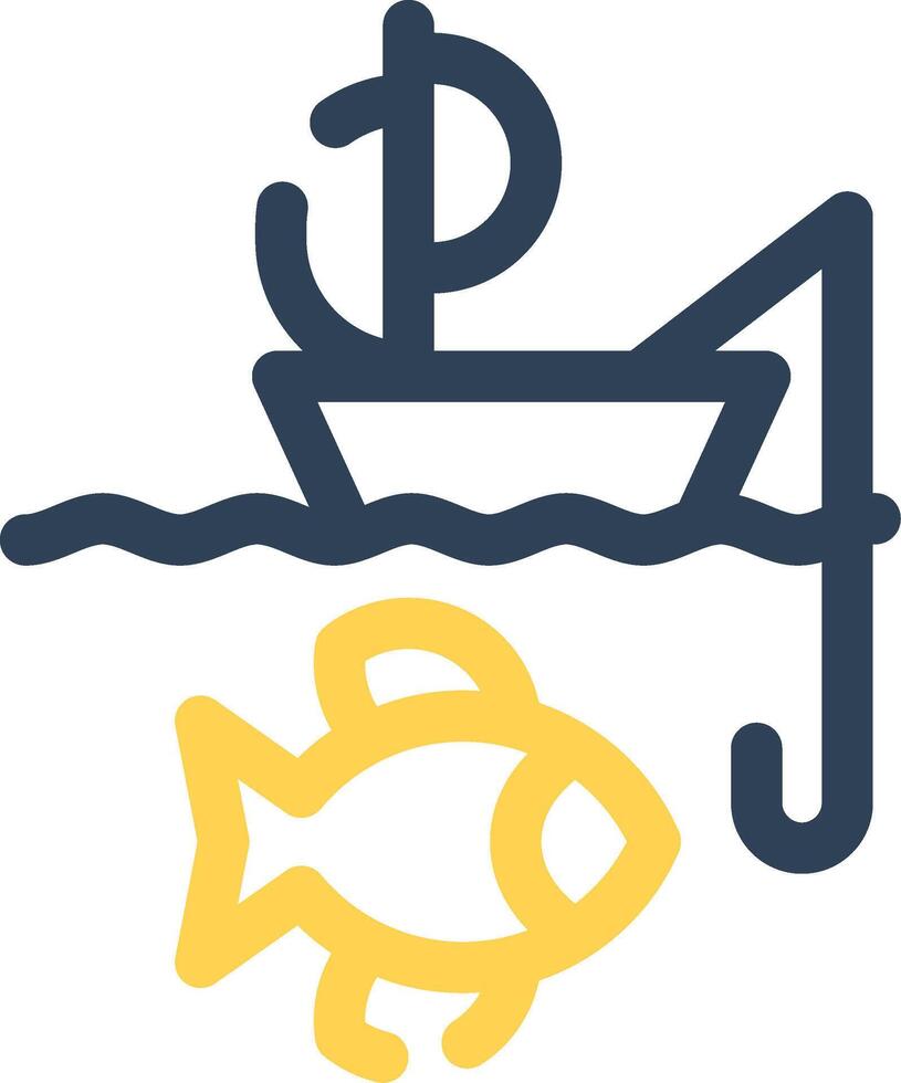 Kayak Fishing Creative Icon Design vector