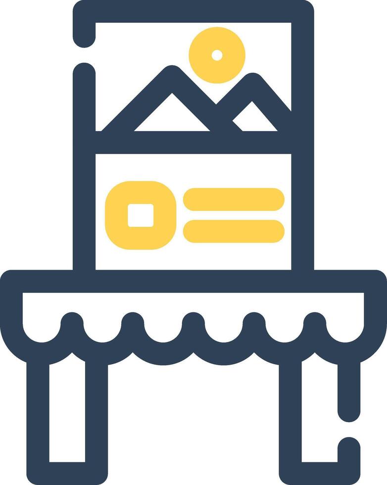 Tabletop Display Creative Icon Design vector