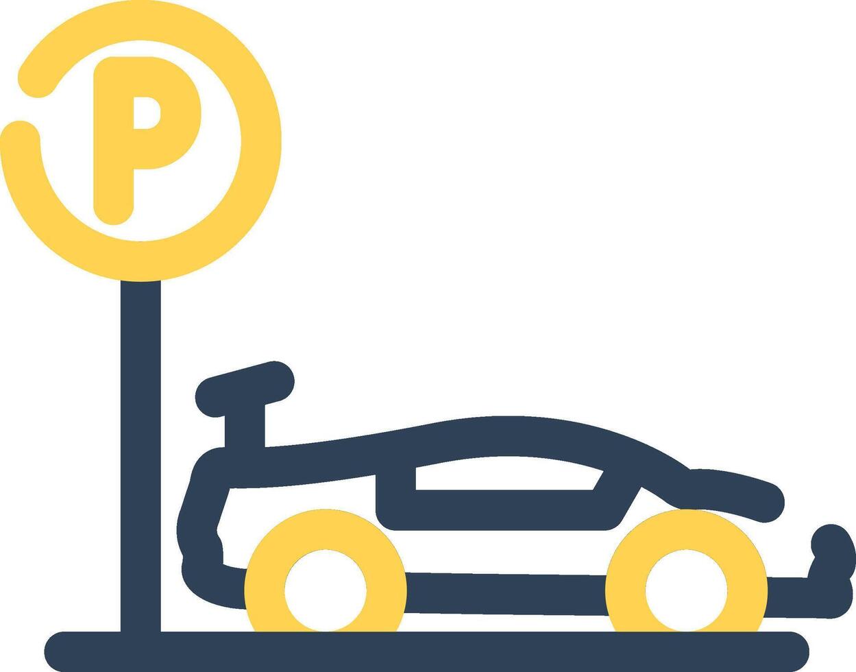 Parking Area Creative Icon Design vector