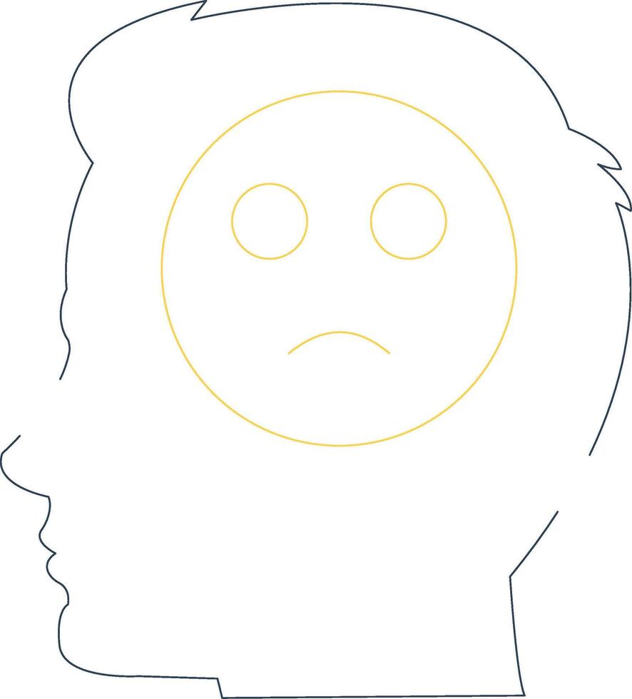 Emotions Sad Creative Icon Design vector
