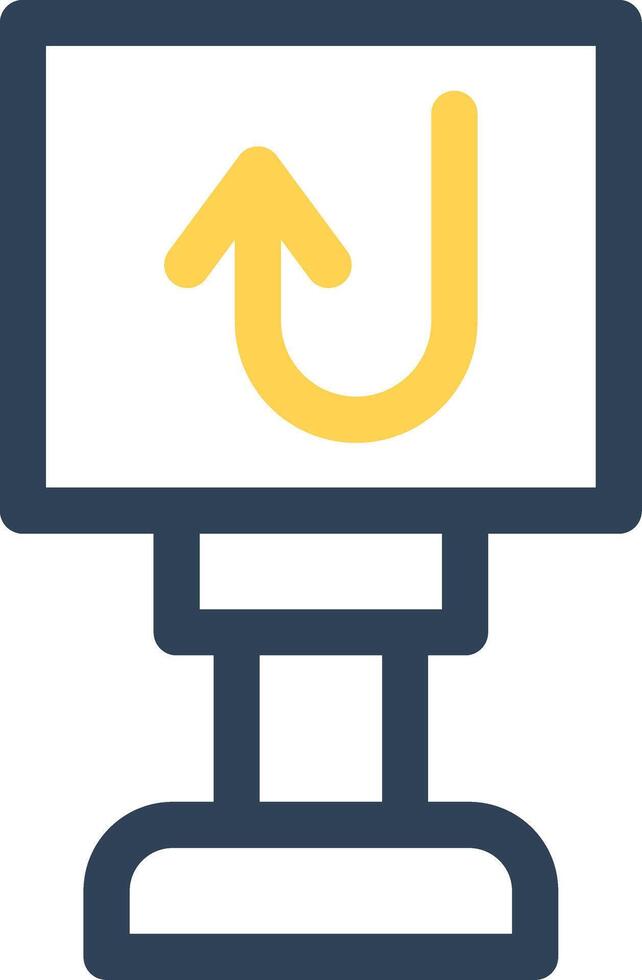 U Turn Creative Icon Design vector