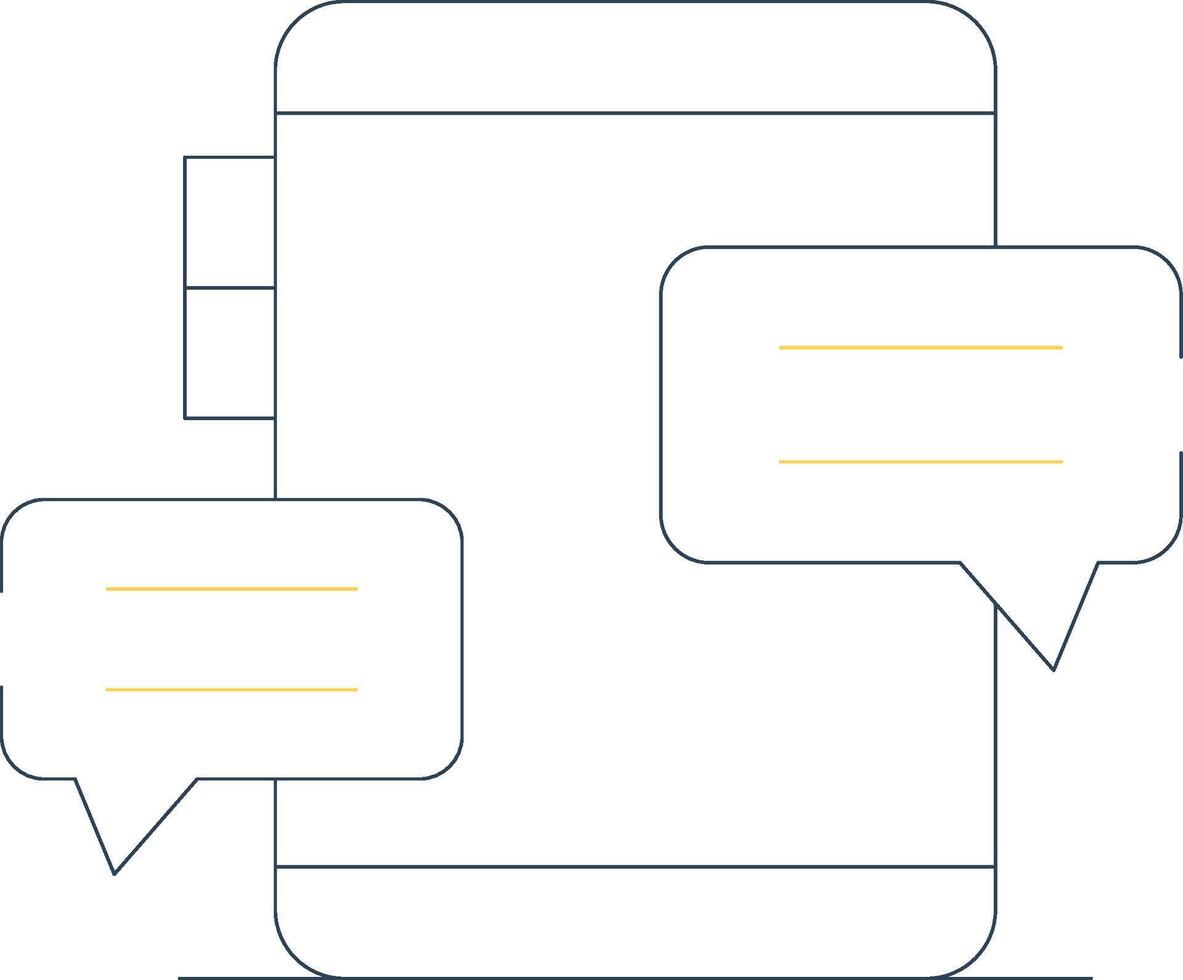 Online Chatting Creative Icon Design vector