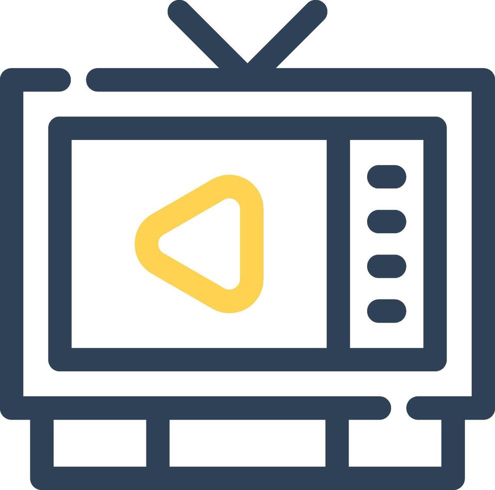 Watching TV Creative Icon Design vector