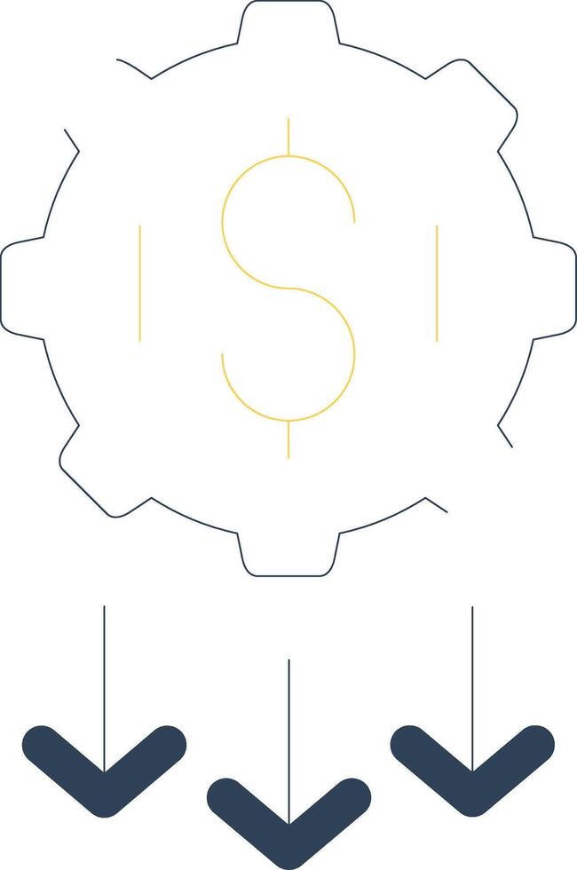 Low Startup Cost Creative Icon Design vector