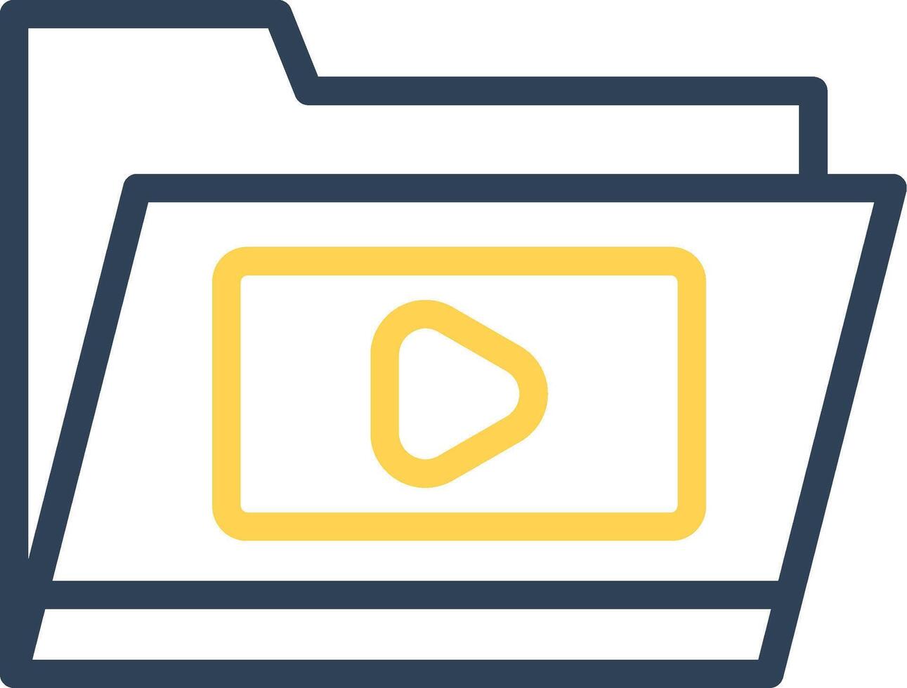 Video Folder Creative Icon Design vector