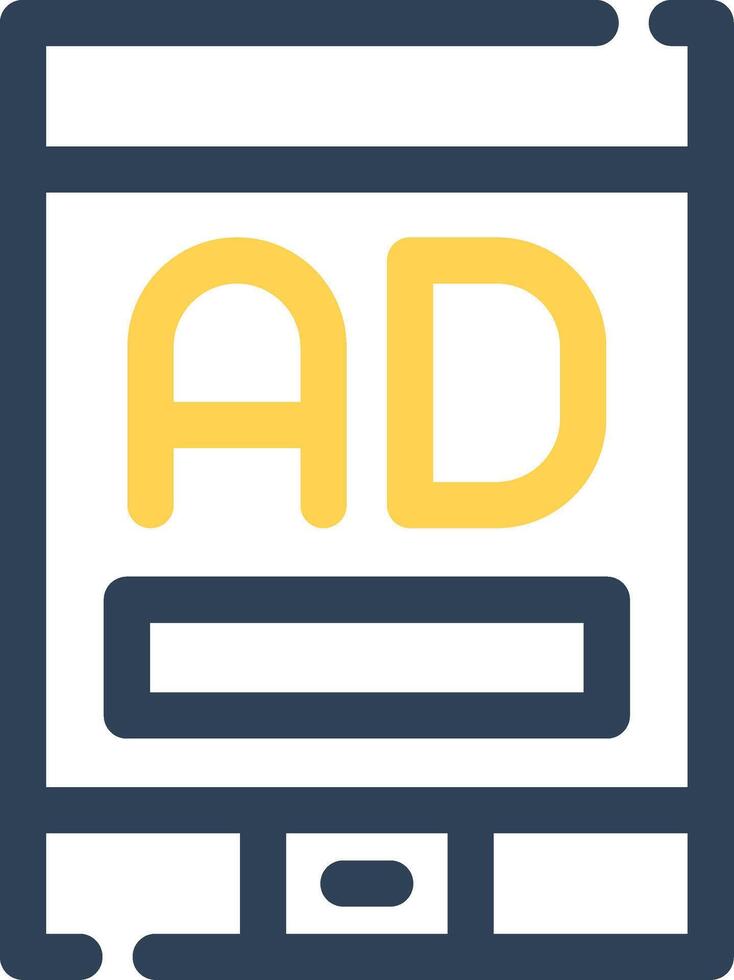 Mobile Advertising Creative Icon Design vector