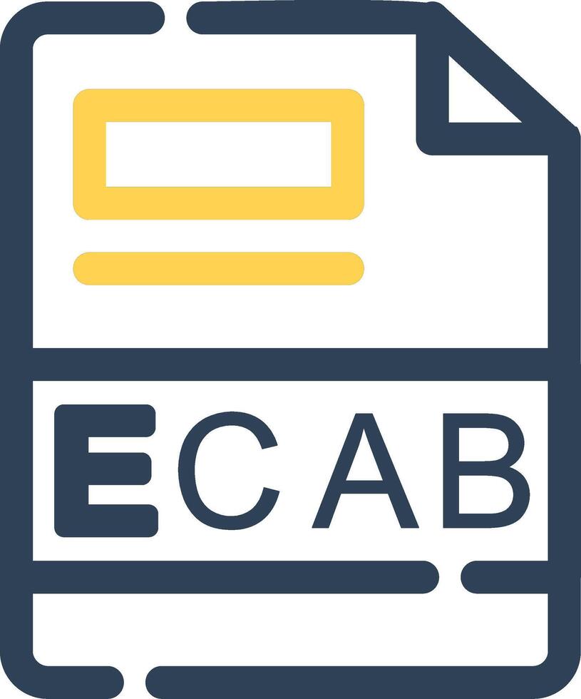 ecab creativo icono diseño vector