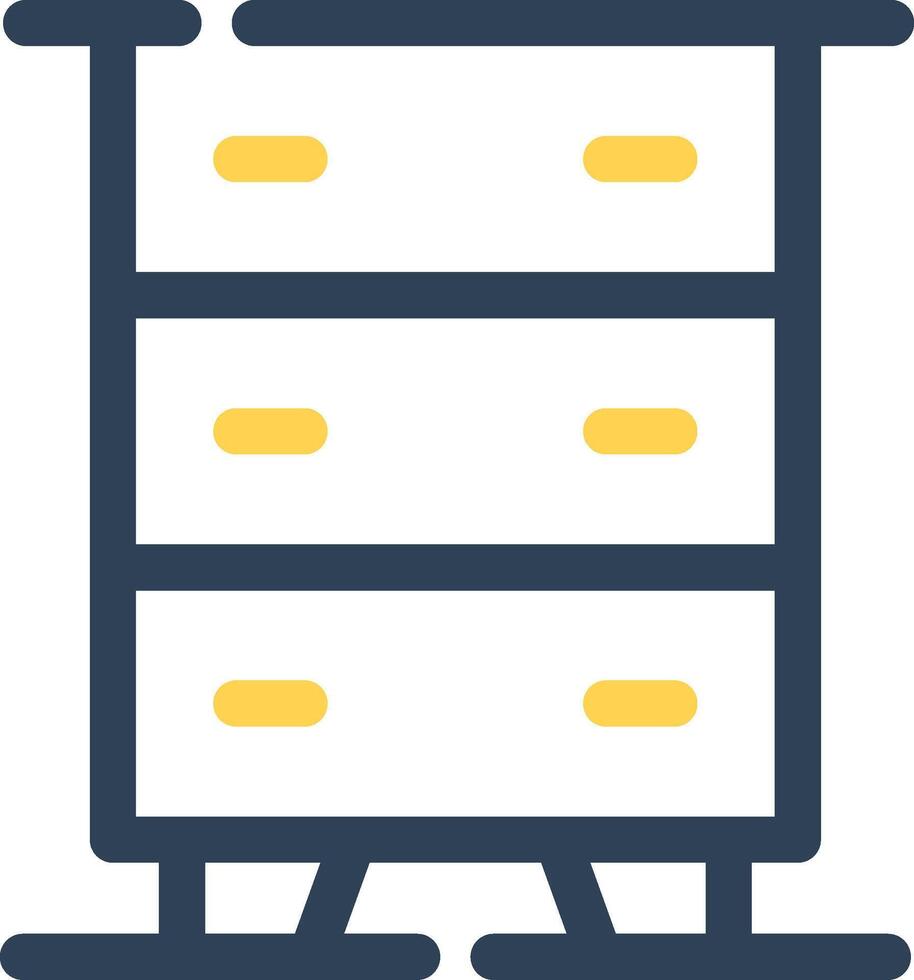 Chest of Drawers Creative Icon Design vector