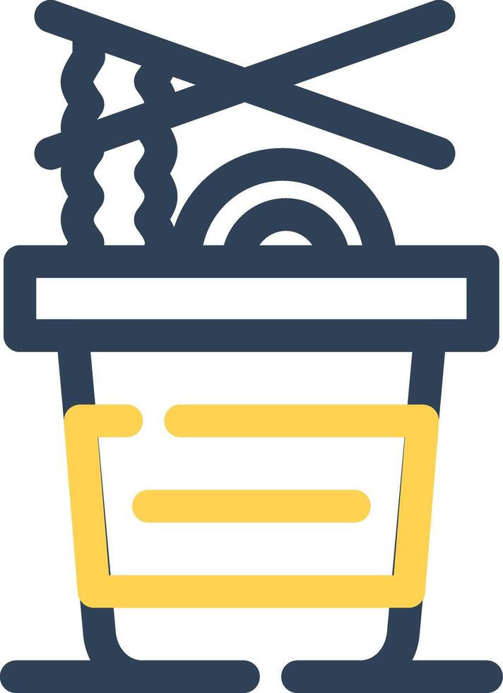 diseño de icono creativo de fideos vector