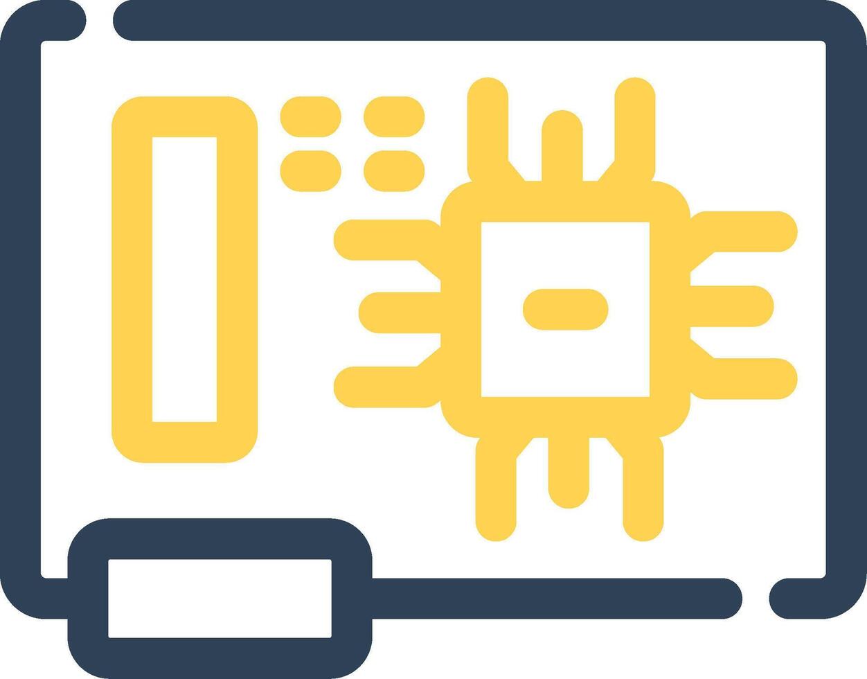 Circuit Board Creative Icon Design vector