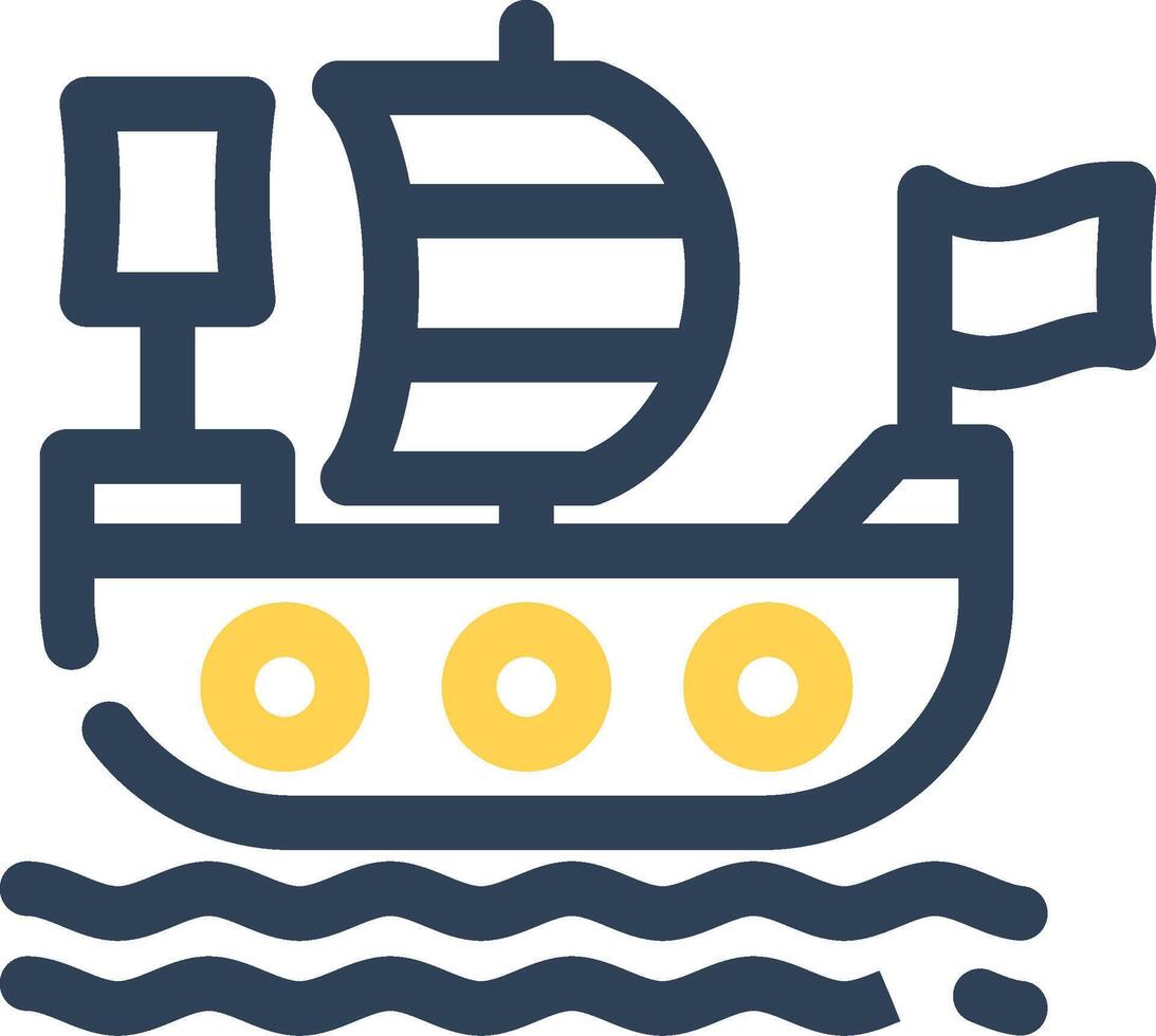 Pirates Ship Creative Icon Design vector