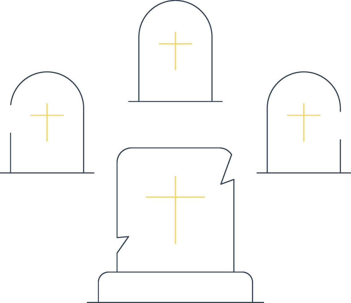 cementerio creativo icono diseño vector