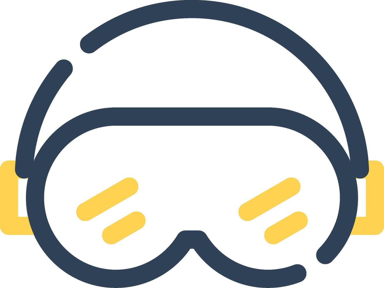 diseño de icono creativo de gafas de esquí vector