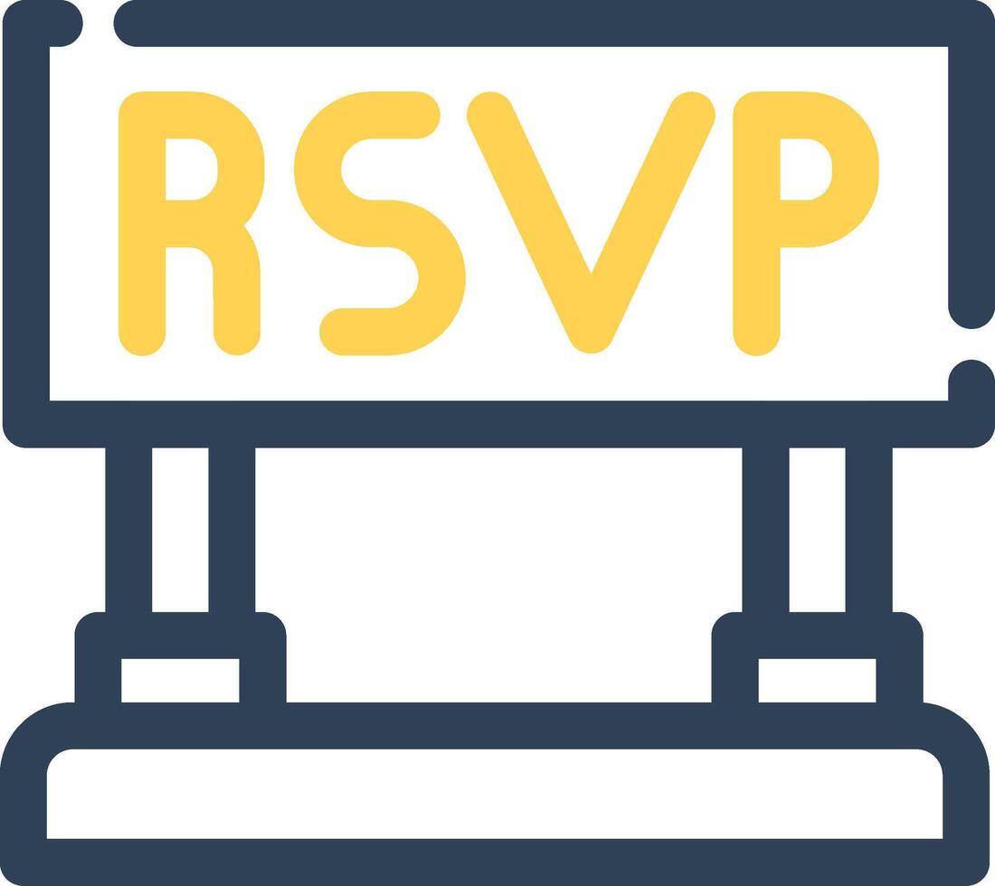 diseño de icono creativo rsvp vector