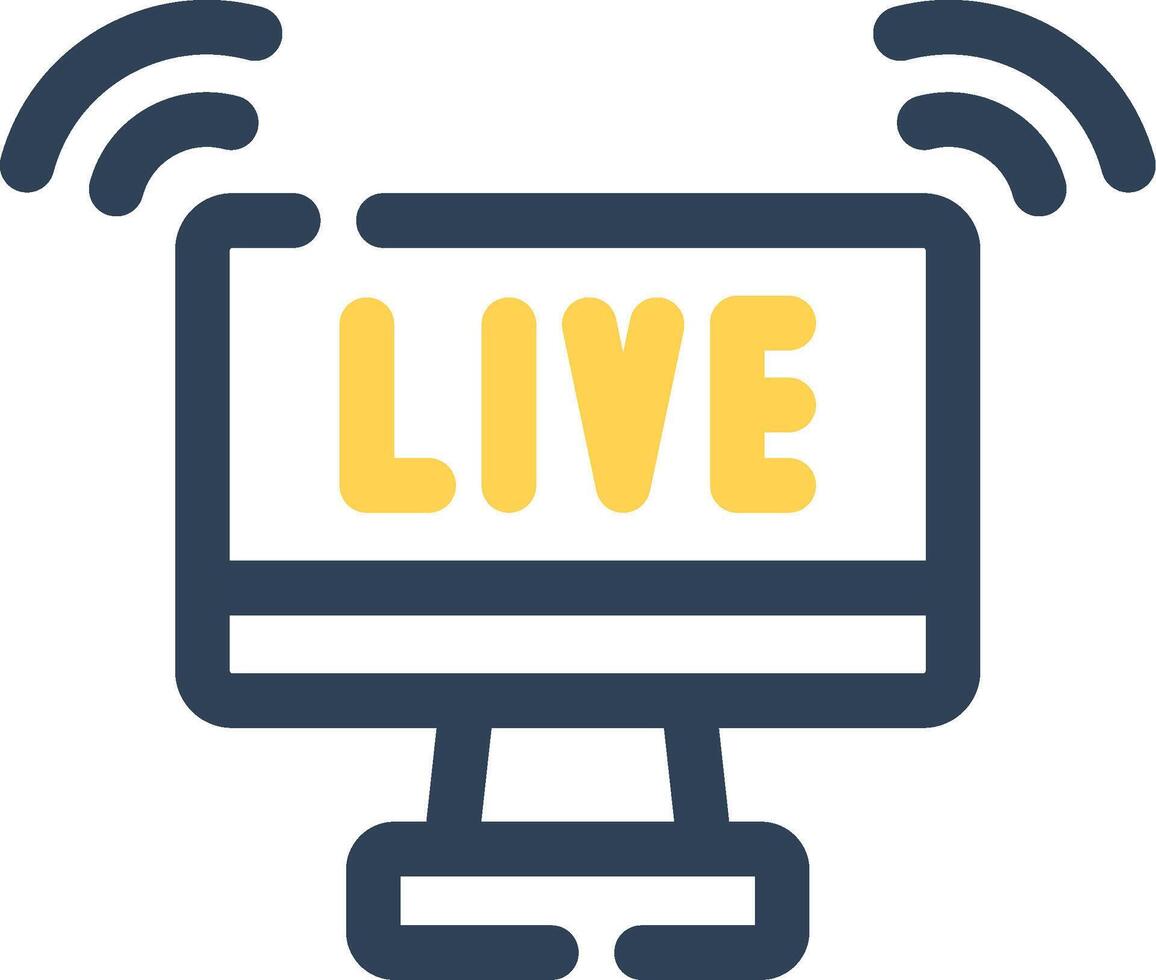 Live Streaming Creative Icon Design vector
