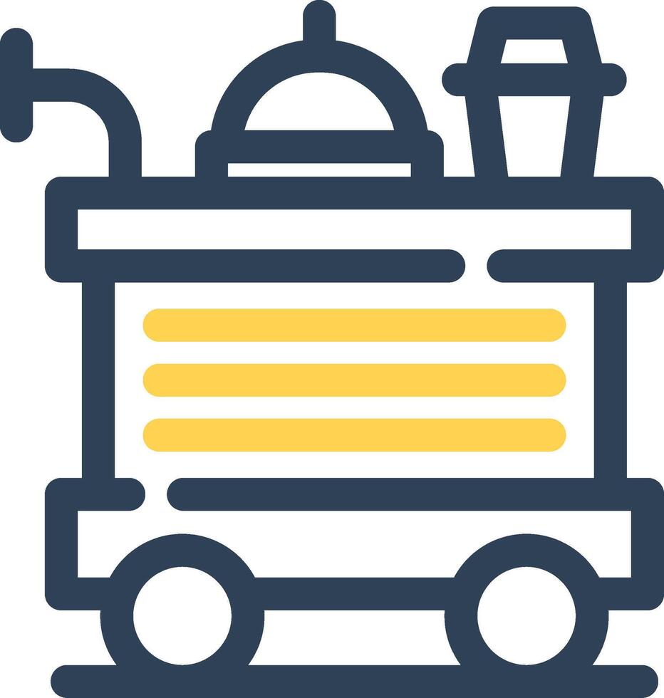 Food Trolley Creative Icon Design vector