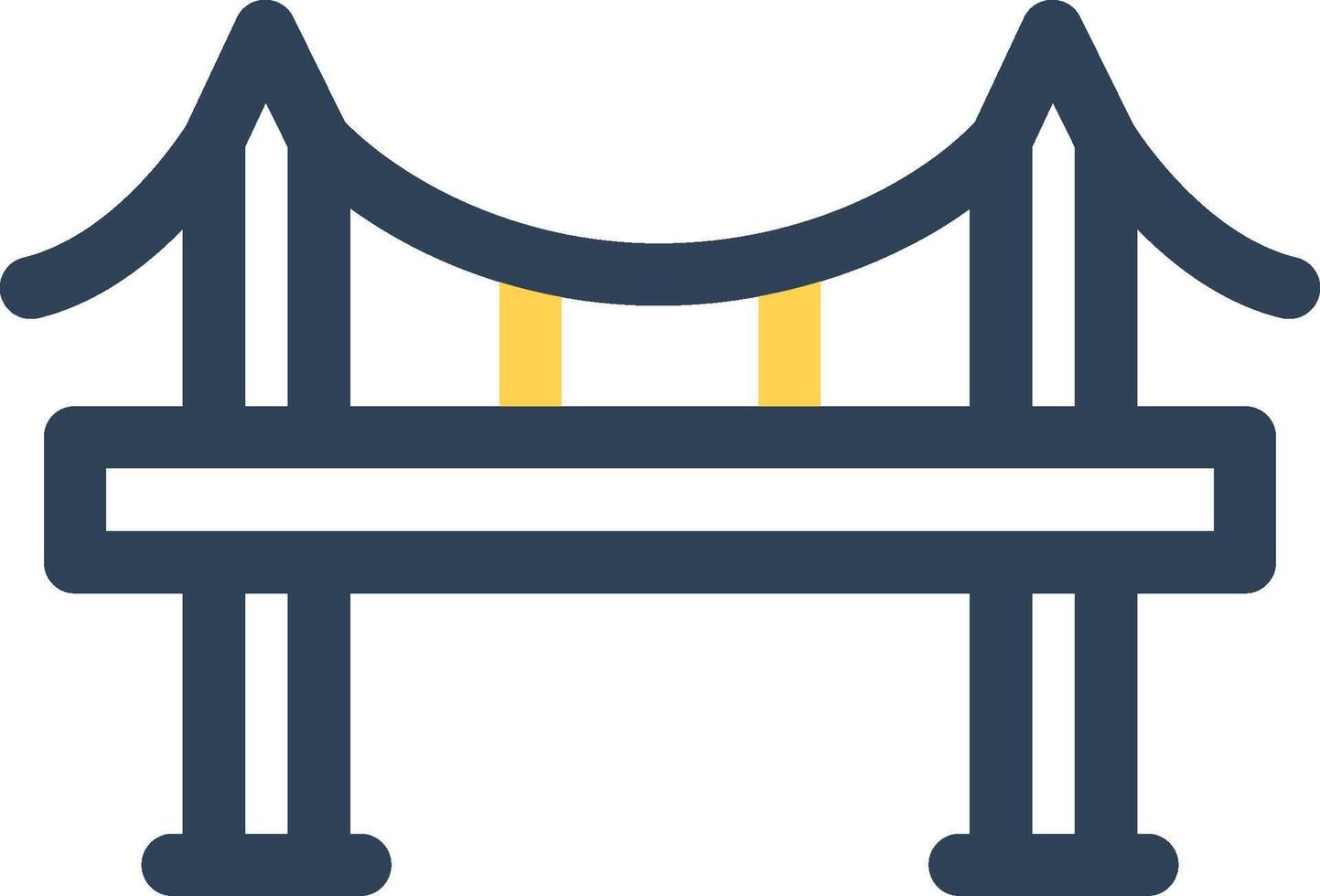 diseño de icono creativo de puente vector