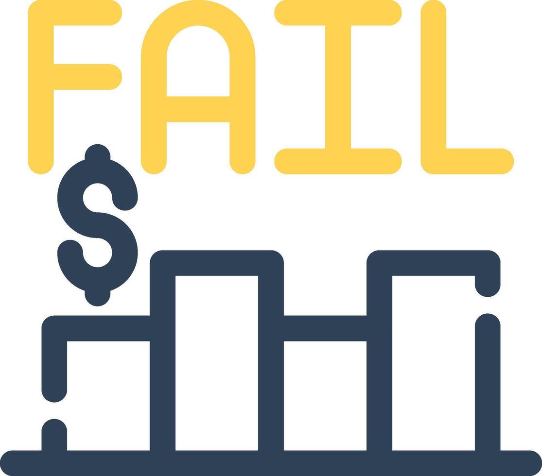 Business Fail Creative Icon Design vector