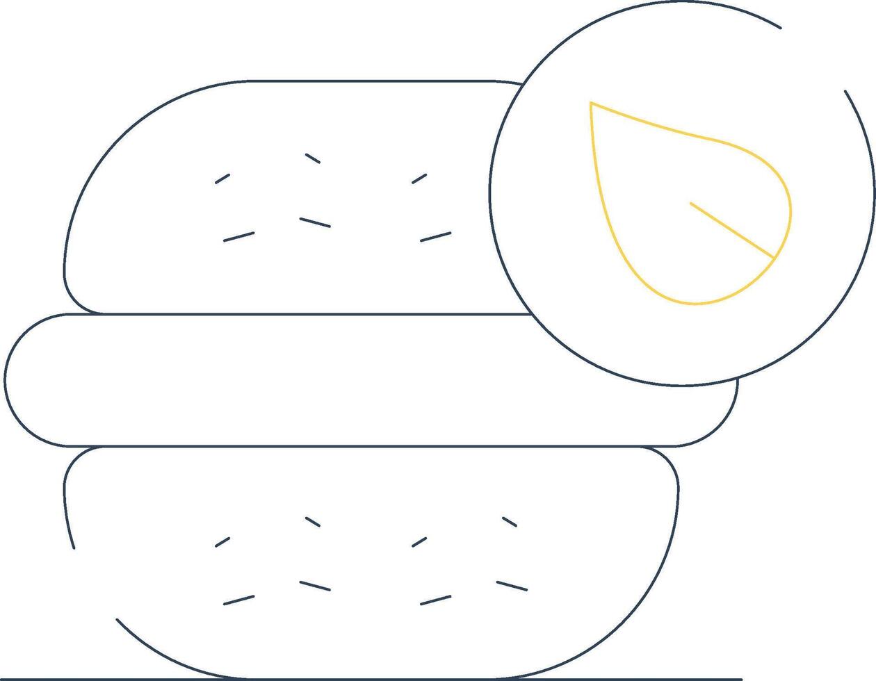 Vegan Burger Creative Icon Design vector