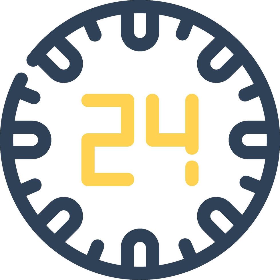 24 Hours Creative Icon Design vector